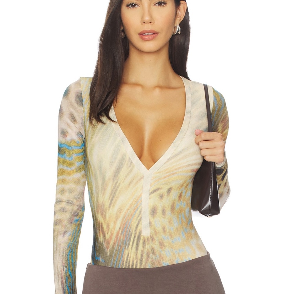 AFRM Multicolor Long Sleeve Bodysuit
